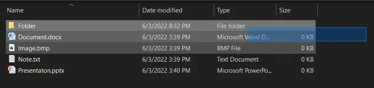 How to Select Multiple Files in Windows 10 and 11? 4 select-drag-click