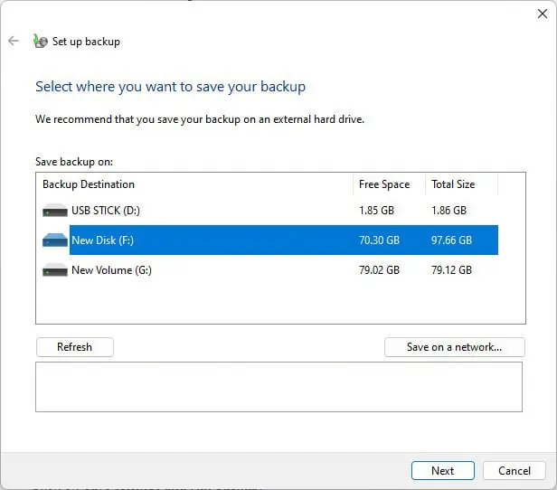 How To Backup Windows 11 To External Drive 1 set-up-backup-select-drive