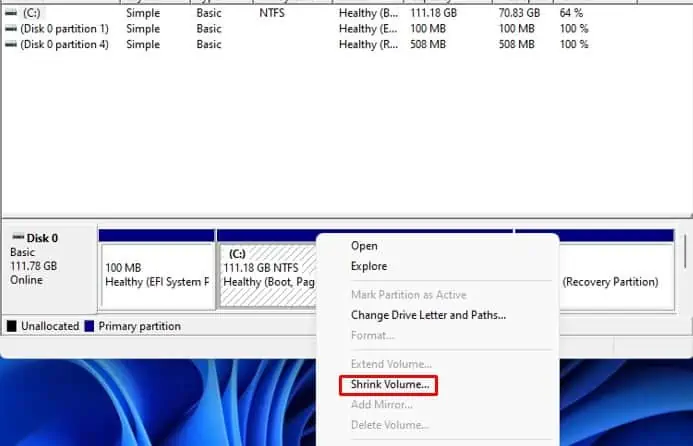 shrink-volume-option