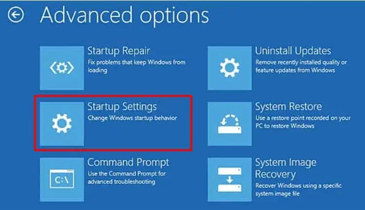 Fix: Laptop Screen Turned Black, But is Still Running 37 startup-settings-1
