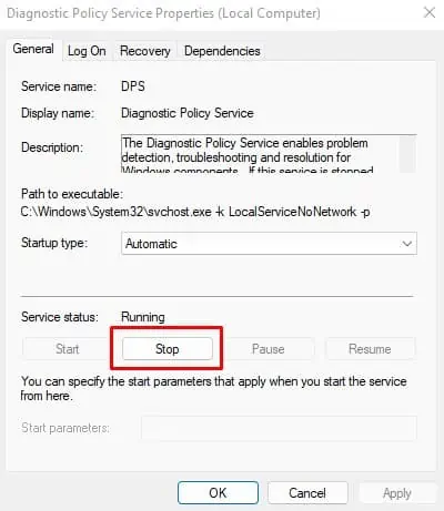 stop-diagnostic-policy-service