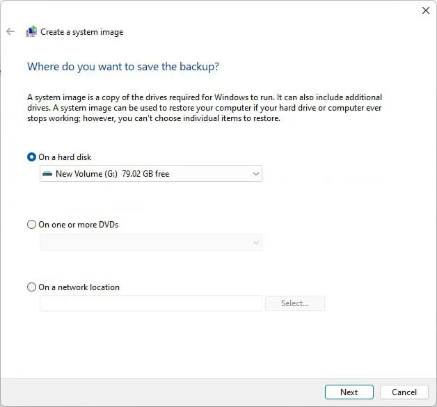 How To Backup Windows 11 To External Drive 5 system-image-location