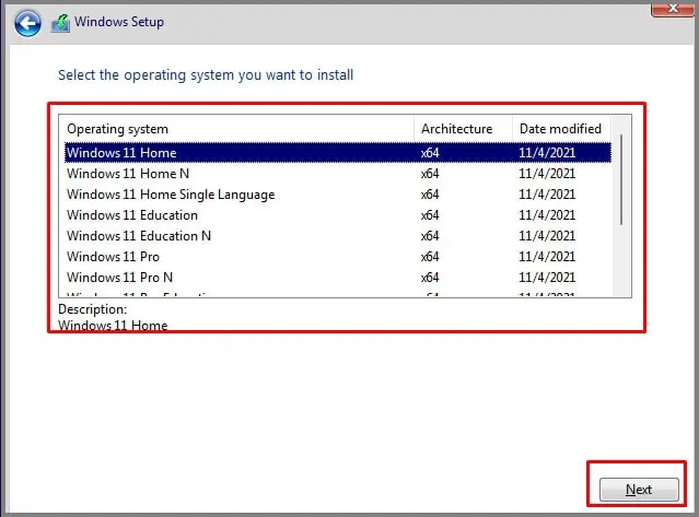types-of-windows-11-section