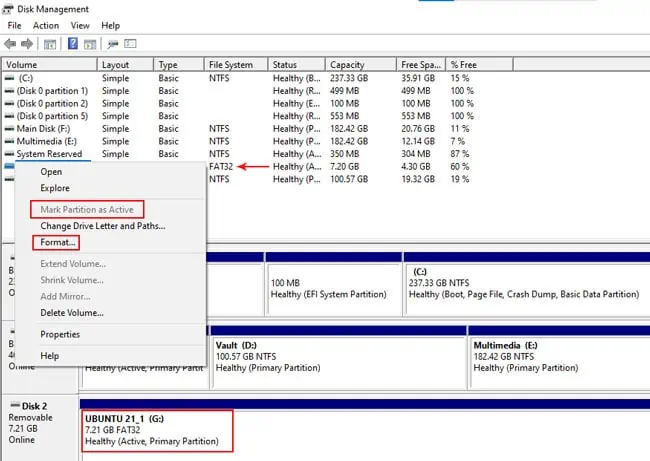 How To Install Windows 11 From USB 1 usb-format-disk-management-mark-partition-as-active