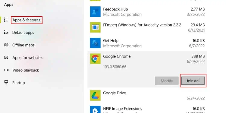 11 Ways to Fix Full Screen Not Working on Chrome 9 win10-uninstall-google