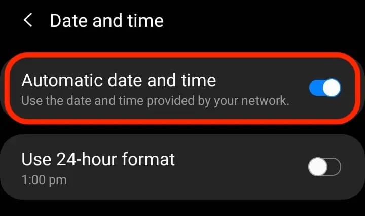 Audible App Not Working? Here’s How to Fix It 26 Automatic-date-and-time