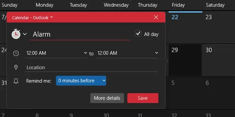 How to Set Alarm on Computer? 17 CalendarApplicationWindows