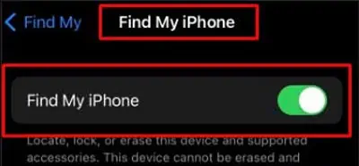 Find My AirPods Sound Pending - Why & How to Fix It? 9 Iphone-toggle-on-FindMyiPhone