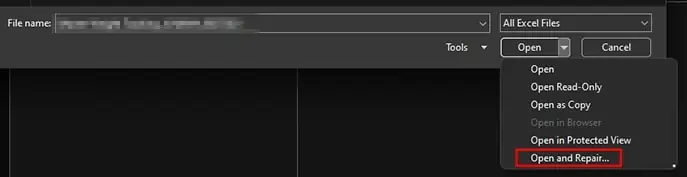 Fix: “Excel Ran Out of Resources While Attempting to Calculate” Error 8 MS-Excel-Open-and-Repair-File