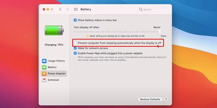 How to Set Alarm on Computer? 22 MacPowerSettings2