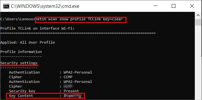 7 Ways on How to Find Old Passwords 8 Show-WiFi-password-cmd