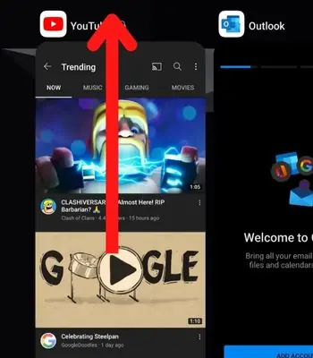 How to Fix YouTube Error 400 on Phone and Browser 27 Slide-up-to-close-the-app-running-in-the-background