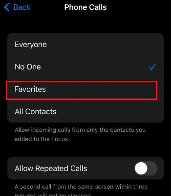 Tap-on-Favorites