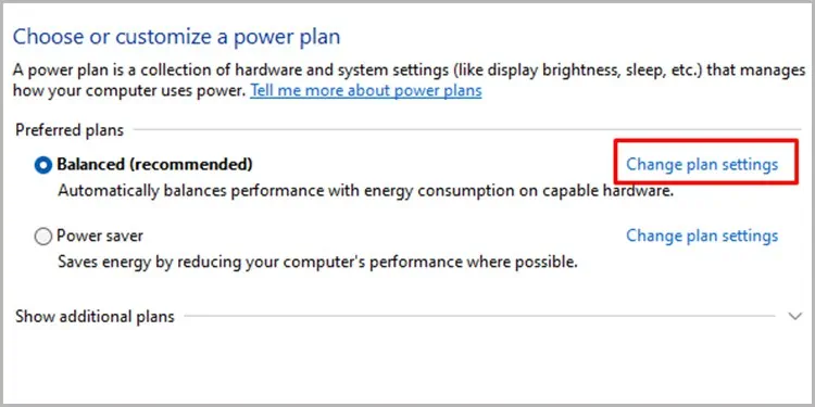 How to Set Alarm on Computer? 23 WindowsChangePowerSettings1