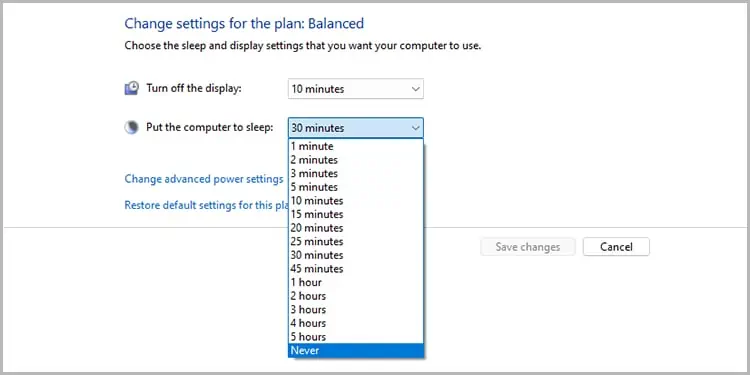 How to Set Alarm on Computer? 24 WindowsChangePowerSettings2