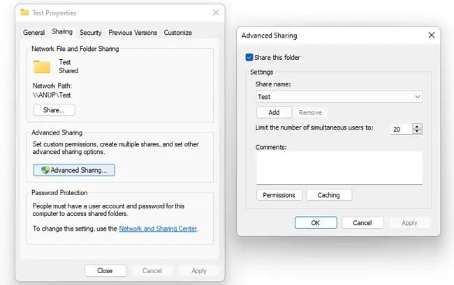 How To Connect Two Computers With an Ethernet Cable 17 advanced-sharing-share-this-folder
