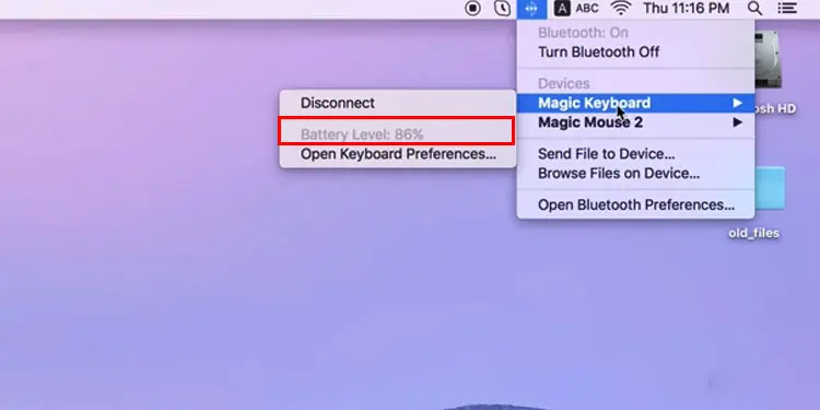 How to Check Battery Level on a Keyboard? 8 battery-level-in-mac