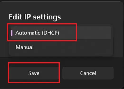 Ethernet Keeps Disconnecting ? Here's How to Fix it 34 choose-automatic-dhcp