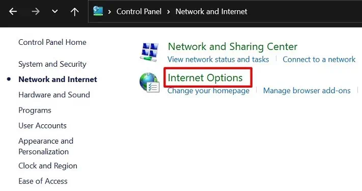 Ethernet Keeps Disconnecting ? Here's How to Fix it 41 choose-internet-options