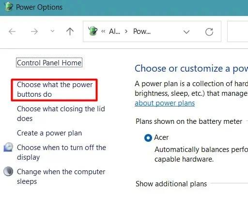 Fix: Laptop Screen Turned Black, But is Still Running 27 choose-what-power-buttons-do-1