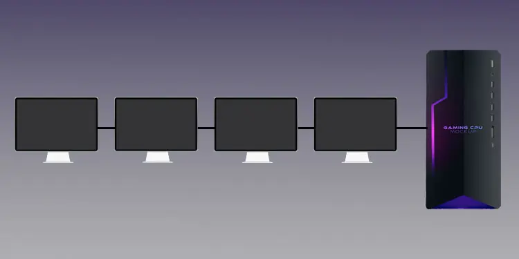 How to Connect 4 Monitors for a Quad Setup 8 daisy-chain
