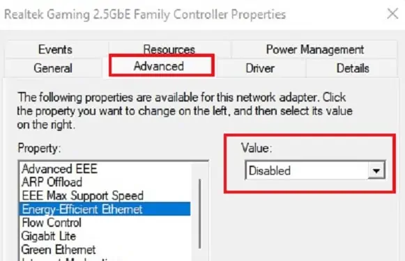 Ethernet Keeps Disconnecting ? Here's How to Fix it 37 disable-energy-efficient-ethernet