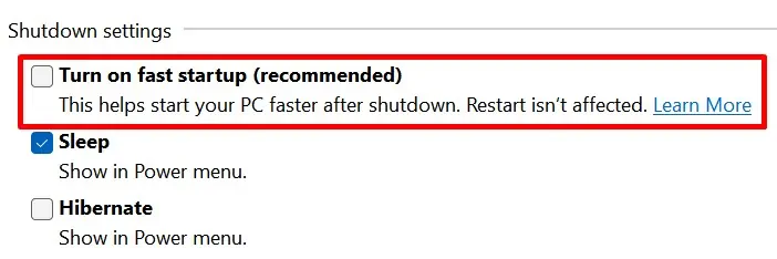 disable-fast-startup