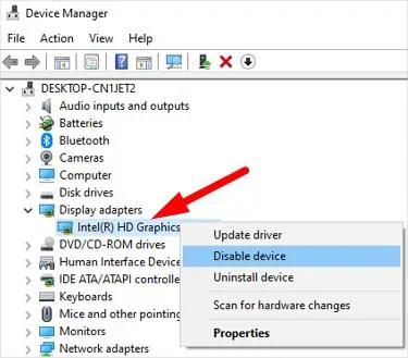Microsoft Surface Won't Turn On? 9 Ways to Fix it 11 disable_intel_hd_graphics