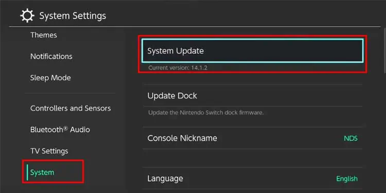 Nintendo Switch Controller Not Working? Try These Fixes 14 dystem-update