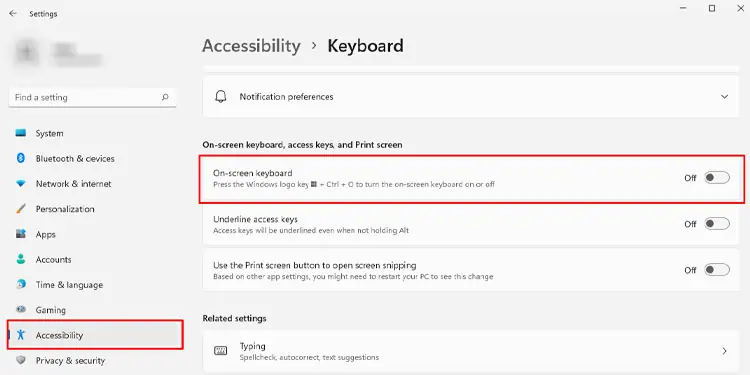 Mechanical Keyboard Key is Not Working - How Do I Fix it? 9 enable-on-screen-keyboard