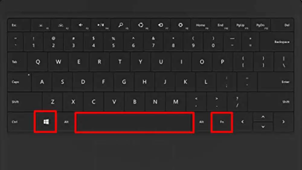 5 Ways to Take Screenshot on Microsoft Surface 8 fn_windows_and_spacebar_keys_for_screenshot