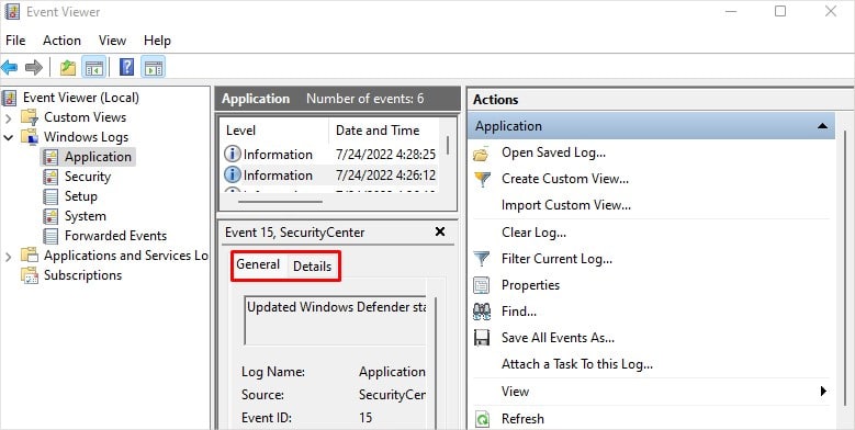Why is My Windows Explorer Slow? 14 Ways to Fix it 34 general_and_details_tab_in_event_viewer