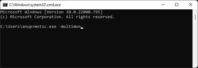 How To Use Remote Desktop With Multiple Monitors 11 mstsc-exe-multimon