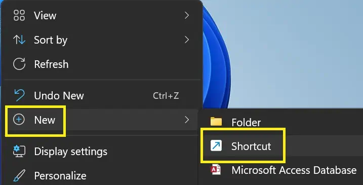 new-shortcut