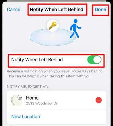 Find My AirPods Sound Pending - Why & How to Fix It? 12 notify-when-left-behind