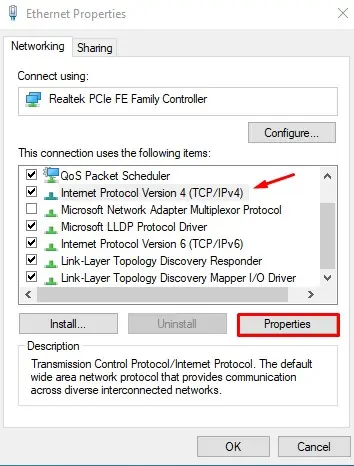 How To Connect Two Computers With an Ethernet Cable 14 properties-of-tcp-ipv4