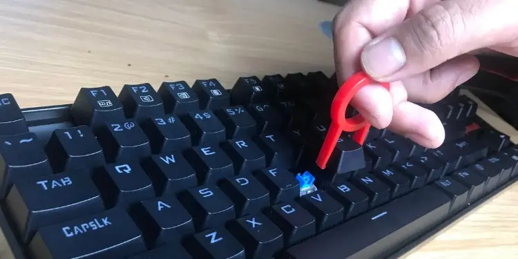 How to Take off Keyboard Keys (Beginner's Guide) 9 pull-key-using-keycap-puller