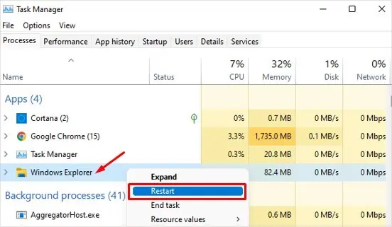 Why is My Windows Explorer Slow? 14 Ways to Fix it 18 restart_windows_explorer