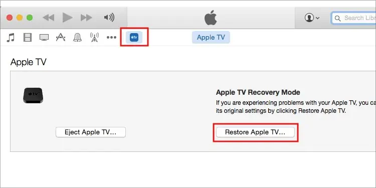 Apple TV Blinking Light? Try these Fixes 8 restoring-apple-tbv-1