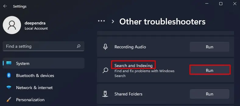 Why is My Windows Explorer Slow? 14 Ways to Fix it 25 run-search-and-indexing-troubleshooter
