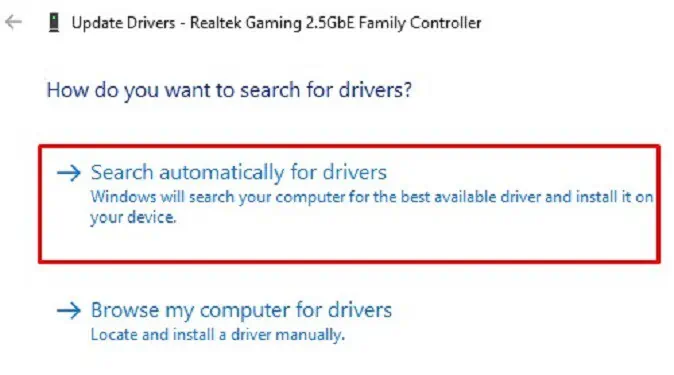 Ethernet Keeps Disconnecting ? Here's How to Fix it 58 search-for-network-driver-automatically