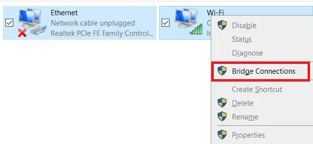 Network Bridge Not Working? Here's How to Fix it 50 select-adapters-bridge-connections
