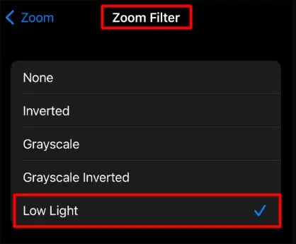 How to Make Brightness Lower than the Default Limit 10 select-zoom-filter-and-then-choose-low-light