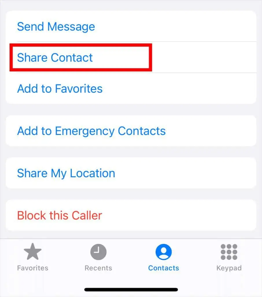 How to Transfer Contacts from iPhone to iPad 4 share-contact-906x1024