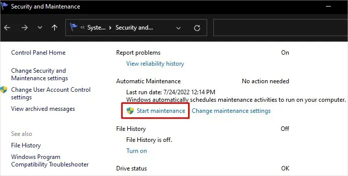 Why is My Windows Explorer Slow? 14 Ways to Fix it 26 start_maintenance