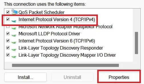 Network Bridge Not Working? Here's How to Fix it 43 tick-and-select-ipv4