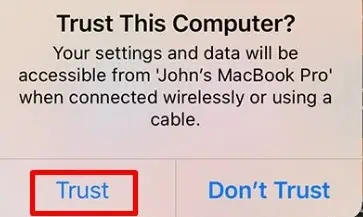 How to Transfer Photos From iPhone to Flash Drive? 14 trust-this-computer-1