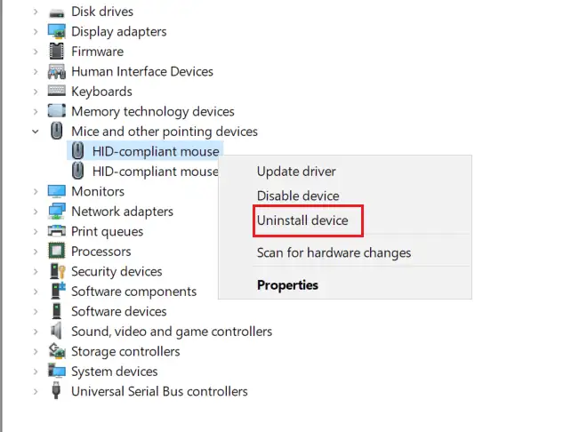 Mouse Keeps Disconnecting? 8 Proven Ways to Fix it 11 uninstall-device-mouse