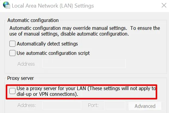 Ethernet Keeps Disconnecting ? Here's How to Fix it 43 untick-proxy-server