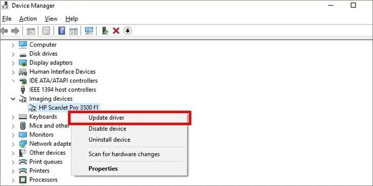 New Ink Cartridge Not Working? 5 Ways to Fix it 12 update-printer-driver